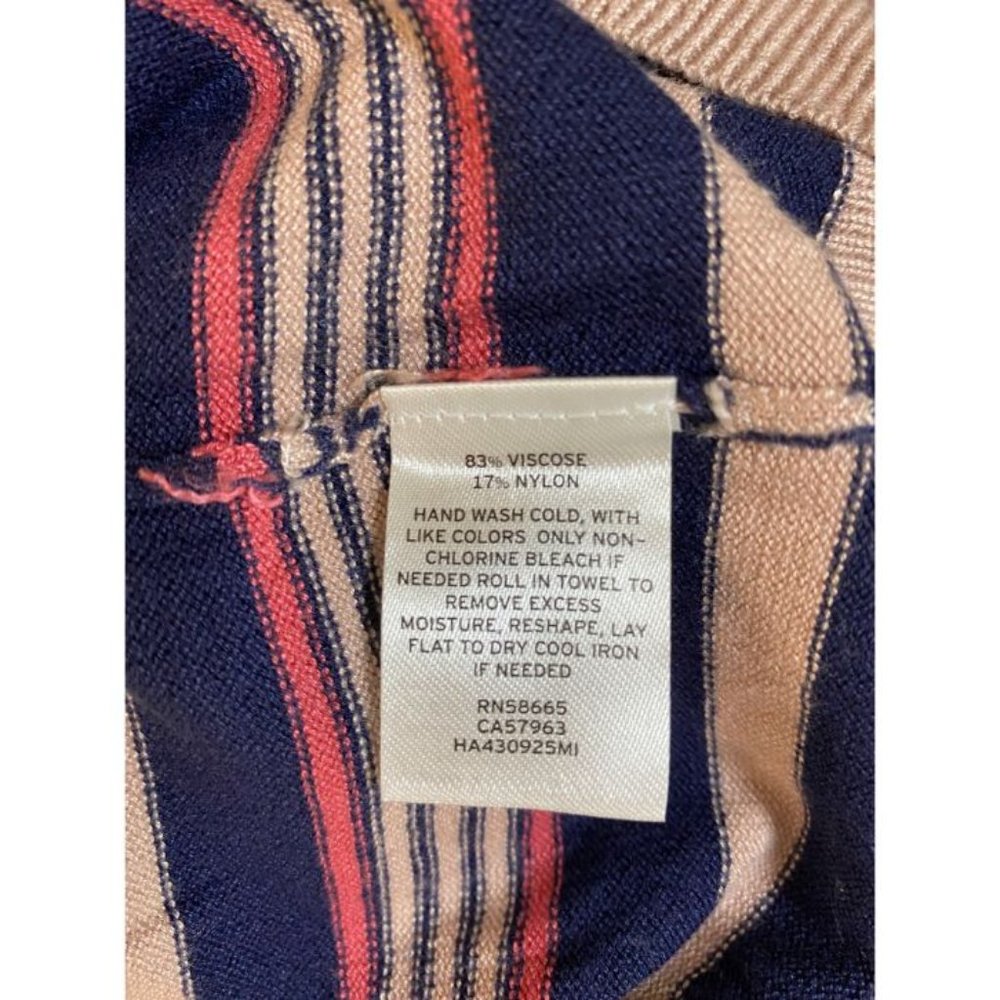 Halogen Striped Crew Neck Cardigan - Picture 6 of 6
